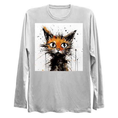 Distressed Grungy Punky Graffiti Cat Portrait XXVI tiny thumbnail