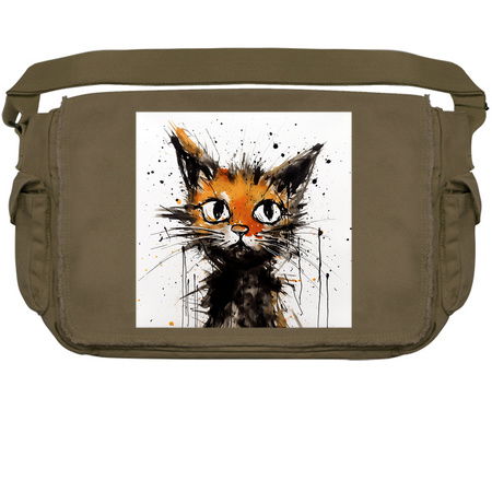 Distressed Grungy Punky Graffiti Cat Portrait XXVI tiny thumbnail