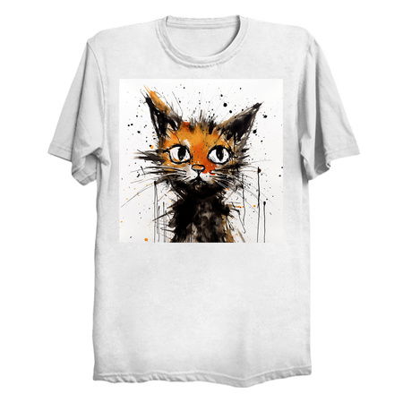 Distressed Grungy Punky Graffiti Cat Portrait XXVI tiny thumbnail