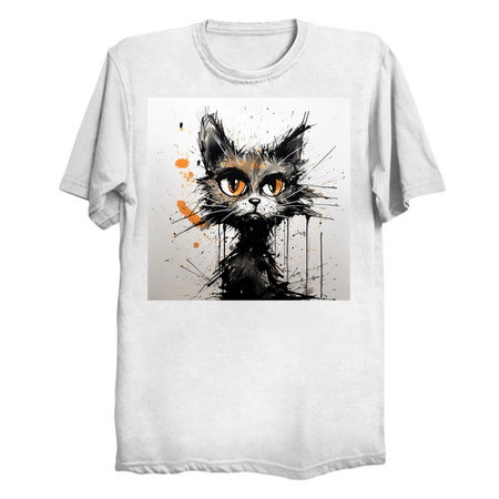 Distressed Grungy Punky Graffiti Cat Portrait XXVII tiny thumbnail