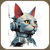 Retro Cyborg Robot Space Cat VI tiny thumbnail