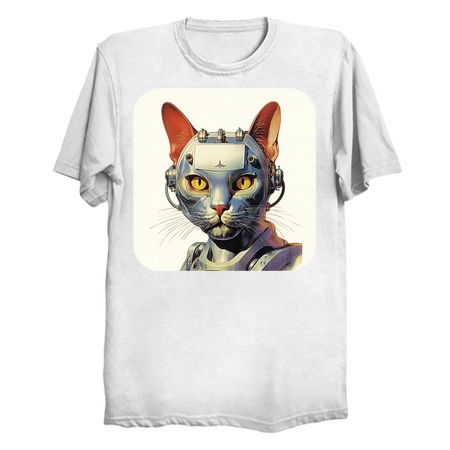 Retro Cyborg Robot Space Cat XII tiny thumbnail