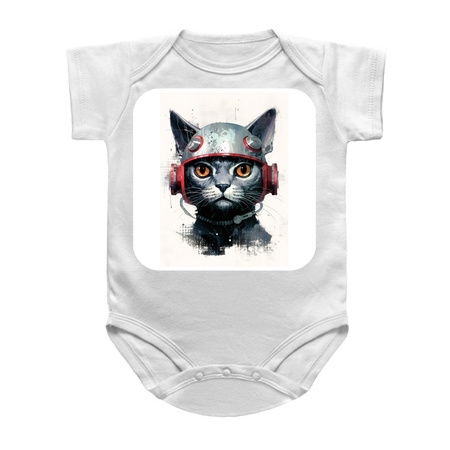 Retro Cyborg Robot Space Cat XV tiny thumbnail