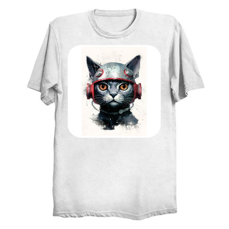 Retro Cyborg Robot Space Cat XV tiny thumbnail