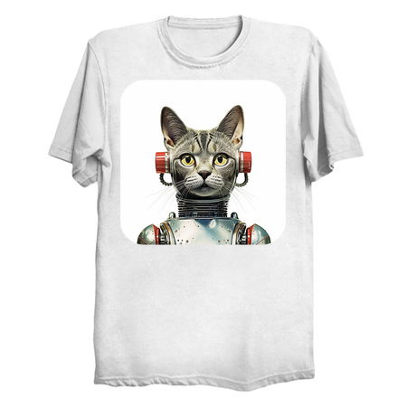 Retro Cyborg Robot Space Cat XVI tiny thumbnail