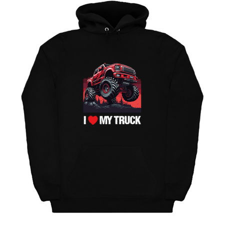 Monster Truck 4x4 Pick-Up Ute -- I Heart My Truck -- Red tiny thumbnail