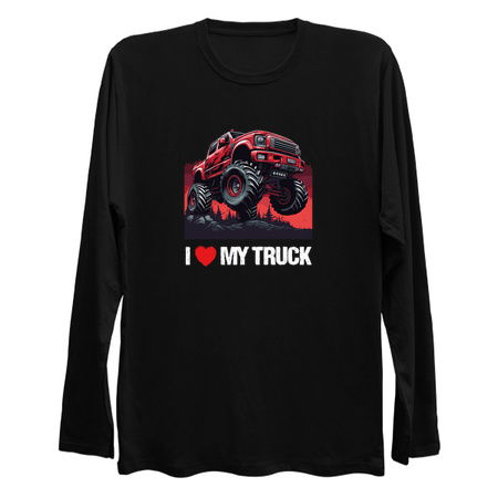 Monster Truck 4x4 Pick-Up Ute -- I Heart My Truck -- Red tiny thumbnail
