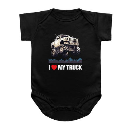 Monster Truck 4x4 Pick-Up Ute -- I Heart My Truck -- White tiny thumbnail