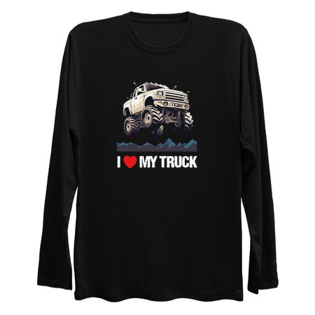 Monster Truck 4x4 Pick-Up Ute -- I Heart My Truck -- White tiny thumbnail