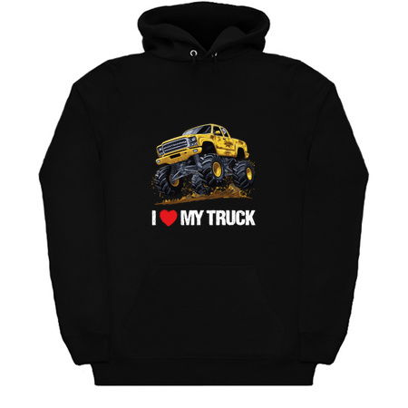 Monster Truck 4x4 Pick-Up Ute -- I Heart My Truck -- Yellow tiny thumbnail