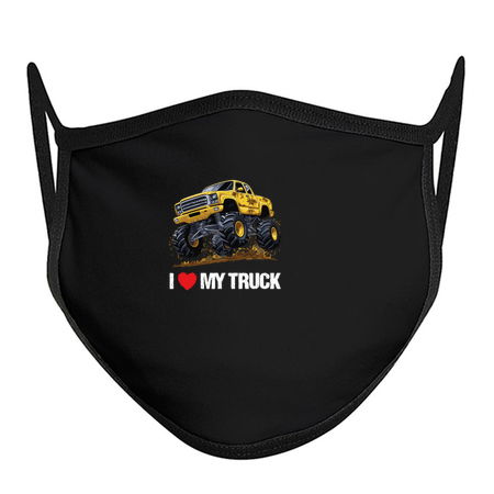 Monster Truck 4x4 Pick-Up Ute -- I Heart My Truck -- Yellow tiny thumbnail