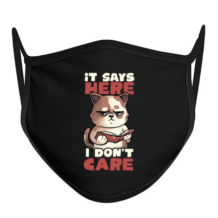 It Says Here I Don't Care - Funny Cute Cat Book Gift tiny thumbnail