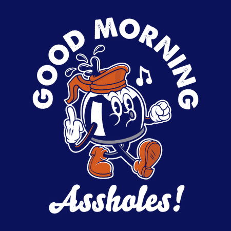 Good Morning Rude Good Morning Coffee - Cheeky Rude Vintage Cartoon - NeatoShop
