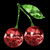 Pair of Disco Ball Red Cherries tiny thumbnail