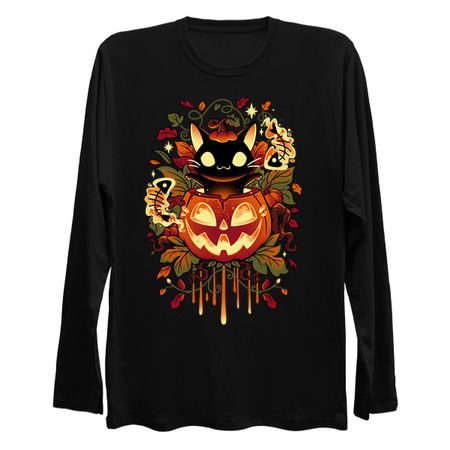 Autumn Tricks - Halloween Black Cat and Pumpkin tiny thumbnail