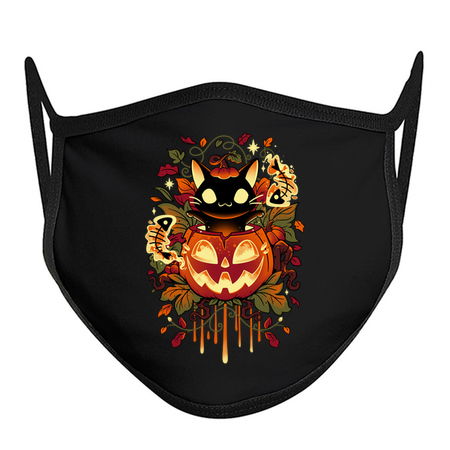 Autumn Tricks - Halloween Black Cat and Pumpkin tiny thumbnail