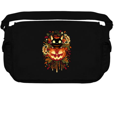 Autumn Tricks - Halloween Black Cat and Pumpkin tiny thumbnail