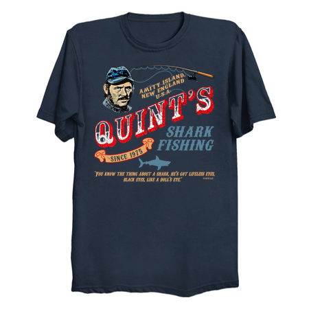 MAGLIETTA UOMO HORROR Jaws Shark Attack Amity Island Population 1975 - Foto 6