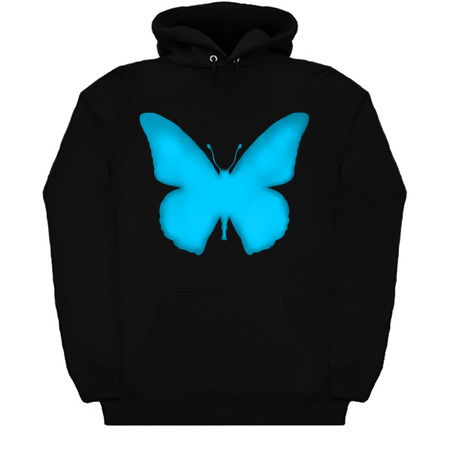 Neon Blue Ombre Butterfly Silhouette tiny thumbnail