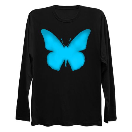 Neon Blue Ombre Butterfly Silhouette tiny thumbnail