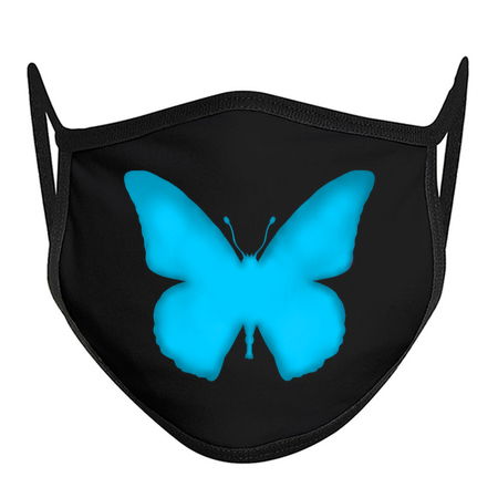 Neon Blue Ombre Butterfly Silhouette tiny thumbnail