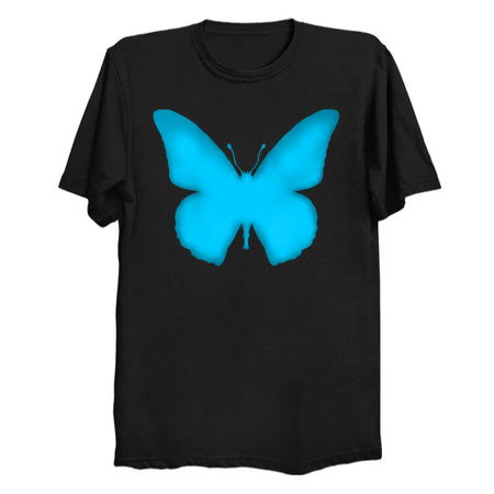 Neon Blue Ombre Butterfly Silhouette tiny thumbnail