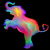 Tie Dye Rainbow Elephant Silhouette tiny thumbnail