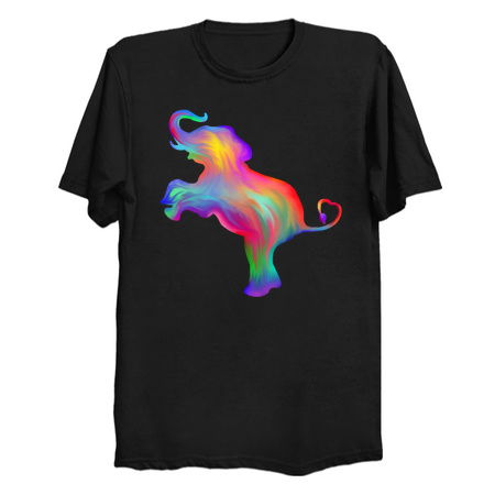Tie Dye Rainbow Elephant Silhouette tiny thumbnail