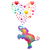 Colorful Elephant with Rainbow Heart Bubbles tiny thumbnail