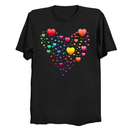 Multicolored Rainbow Heart Bubbles tiny thumbnail