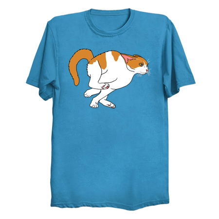 Running Hyperactive Orange and White Cat tiny thumbnail