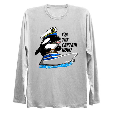 I'm the Captain Now Orca Killer Whale Driving a Boat tiny thumbnail