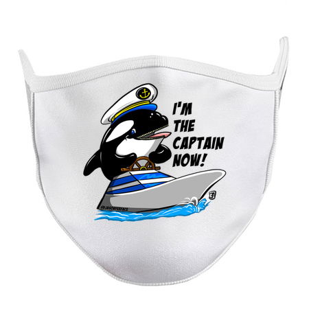 I'm the Captain Now Orca Killer Whale Driving a Boat tiny thumbnail
