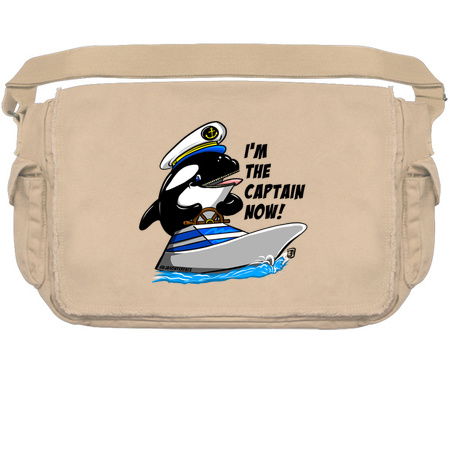 I'm the Captain Now Orca Killer Whale Driving a Boat tiny thumbnail