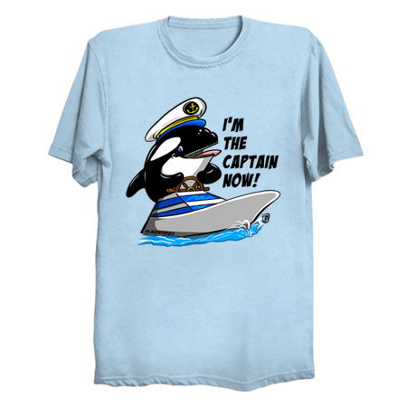 I'm the Captain Now Orca Killer Whale Driving a Boat tiny thumbnail