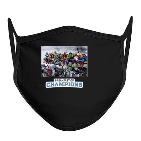 Superheroes Lunch Atop A Skyscraper Breakfast Of Champions tiny thumbnail