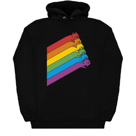 Flying Rainbow Cats Lines by Tobe Fonseca tiny thumbnail