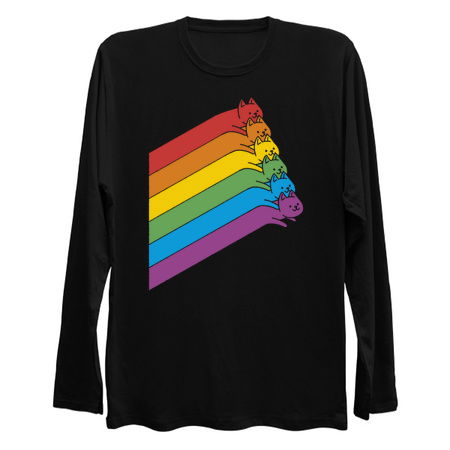 Flying Rainbow Cats Lines by Tobe Fonseca tiny thumbnail