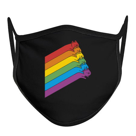 Flying Rainbow Cats Lines by Tobe Fonseca tiny thumbnail