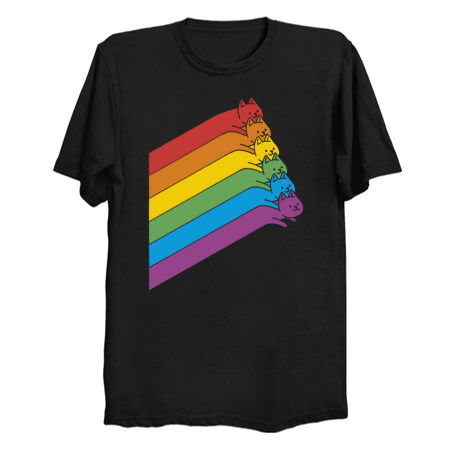 Flying Rainbow Cats Lines by Tobe Fonseca tiny thumbnail