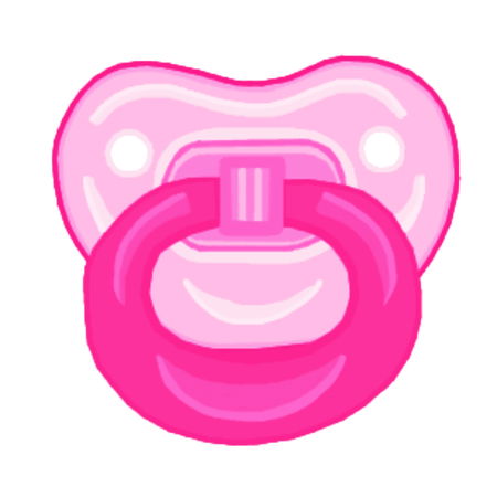 pink baby pacifier