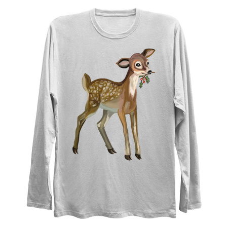 Spotted Christmas Fawn with Holly tiny thumbnail