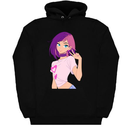 Kawaii Anime Girl Spreading Peace: The Peace Sign Gesture tiny thumbnail