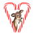 Baby Deer Peeking from Candy Cane Heart tiny thumbnail