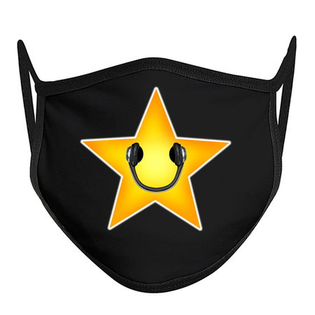 Yellow Music Star with Headphones Smile tiny thumbnail