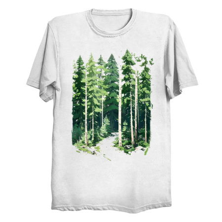 Cute Pine Tree Woodlands - Hiking Trail - NeatoShop