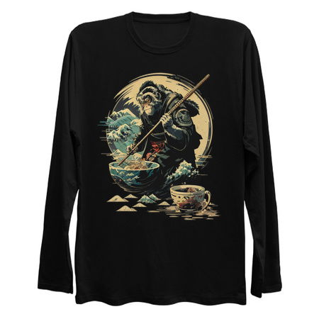 Traditional Japanese Monkey Ramen - The Great Wave tiny thumbnail