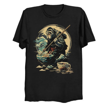Traditional Japanese Monkey Ramen - The Great Wave tiny thumbnail