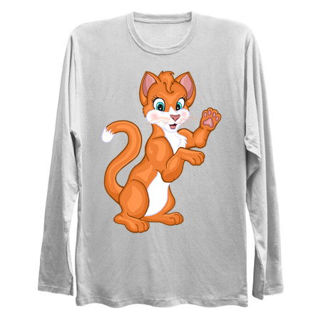 Cute Waving Bright Orange Ginger Kitten tiny thumbnail