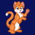 Cute Waving Bright Orange Ginger Kitten tiny thumbnail